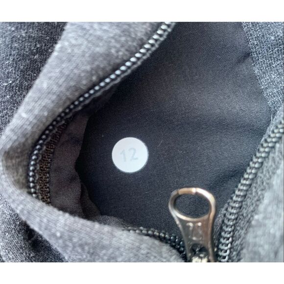 Lululemon Take Ten Heathered Grey cinch HOODIE SWEATSHIRT JACKET sz 12 - Picture 7 of 9